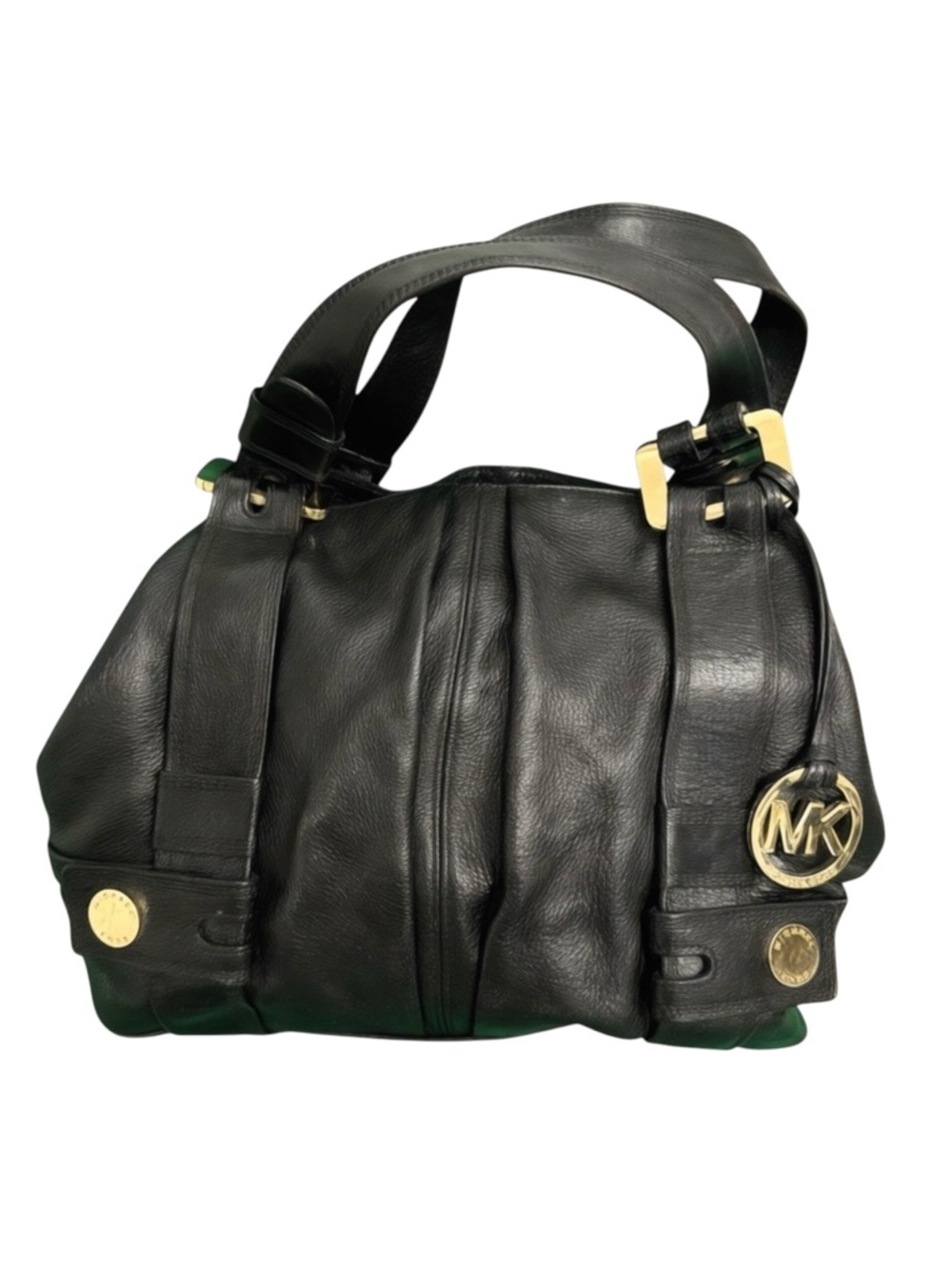 Black Michael Kors leather Tote bag. Gold trim details. Classic style